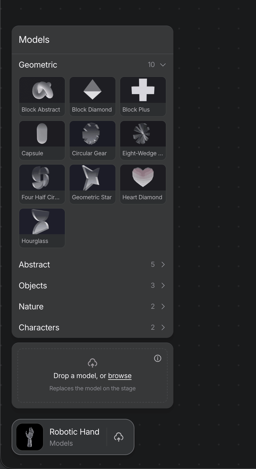 Thrine lighting and material presets